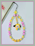 BTS BT21 Character Phone Charm: Beaded Lanyard Strap
