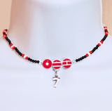 BTS-Inspired Necklace Arirang Themed Color, Red and White Choker – Elegant ARMY Gift Jewelry