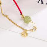 Hetian Jade Bracelet, Gold Green Jade Bracelet [ FREE SHIPPING }