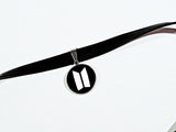 BTS Army Logo Choker Necklace: Sterling Silver Dangle Drop Earrings, Kpop Jewelry