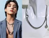 BTS Jungkook Inspired Stainless Steel Necklace: Punk Kpop Style