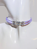 BTS Choker Necklace: Purple Beaded Rhinestone Army Gift