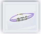 BTS Choker Necklace: Purple Beaded Rhinestone Army Gift