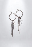 BTS Jimin Inspired Earrings: Stainless Steel Cross Dangle Hoops