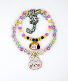 BT21 Chimmy & Cooky Bracelet: BTS Inspired Faux Pearl Jewelry