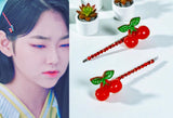 Cherry Hair Pins: Hotel Del Luna K-Drama Inspired Red Cherry Clips