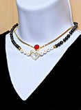 BTS ARMY Necklace, Celestial Moon Star Choker, Angel Wing Pendant
