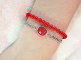 BTS Jimin Red Ruby Charm Bracelet.