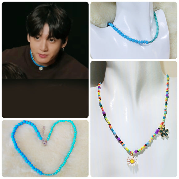 BTS Jungkook Inspired Daisy Charm Necklace. Premier Party Necklace ( Jungkook's Pick)