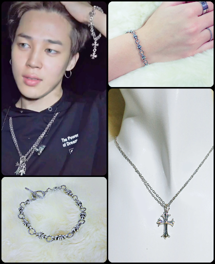 BTS Jimin Cross Chain Link Bracelet