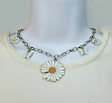 BTS Jimin Inspired Daisy and Butterfly Charm Necklace.