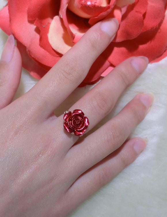 14K Gold Filled 3D Rose Ring For Women.