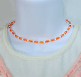 BTS Suga Inspired Orange Beaded Necklace.