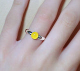 Yellow Topaz Natural Stone Ring Adjustable. One Size fits all Ring. Women Yellow Topaz Ring. Rings for Women Sterling Silver.